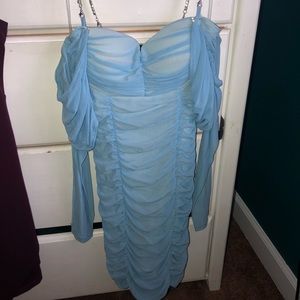 Blue Mini Dress (Medium) MOVING END OF MONTH! MUST GO OR GIVING AWAY!